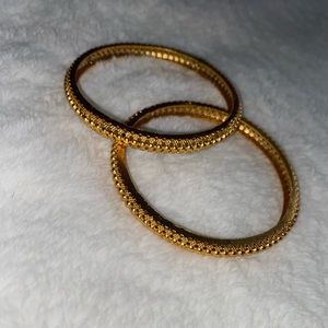 24 karat gold Handmade Bangles (Set of two)